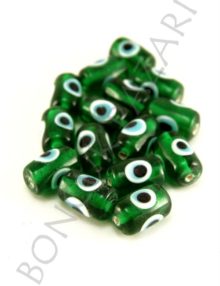 Silindir Cam Boncuk - Yeşil 10x16 mm (CM5038)