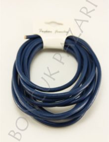 3.5 mm Yuvarlak Deri İp Lacivert (DRY057)