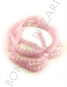 4 mm Boyama Cam Boncuk - Şeffaf Lila (4DK100)