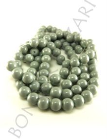 8 mm Boyama Cam Boncuk - Gri (8TS57)