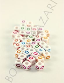 6 mm Plastik Zar Harf-O (9002O)