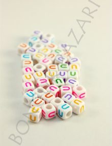 6 mm Plastik Zar Harf-U (9002U)