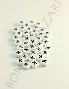 7 mm Plastik Yassı Harf-K (9005K)