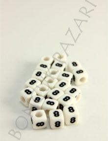 7 mm Plastik Zar Rakam-8 (9023)