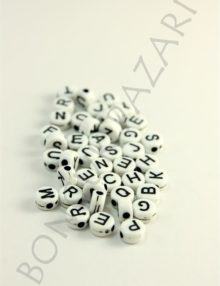 7 mm Plastik Yassı Harf-Karışık (9033)
