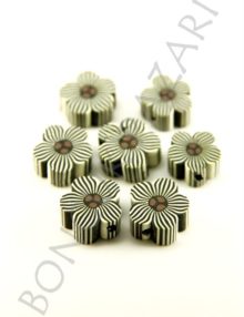 Fimo Hamur Boncuk Papatya - Siyah (FM0049)