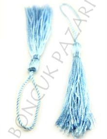 Kısa Polyester Püskül 6 cm - Turkuaz (KSPL007)