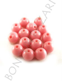 Plastik Düz Boncuk 8 mm Pembe (PL3110)