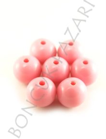 Plastik Düz Boncuk 12 mm Pembe (PL3306)