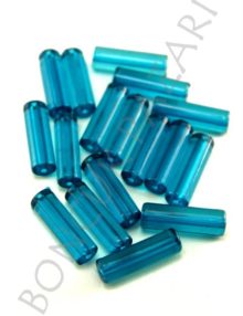 Plastik Boru Boncuk 6x20 mm Bebe Mavisi (PL3602)