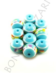 Plastik Şeker Boncuk - 10 mm Turkuaz (PL4110)