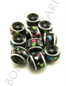 Plastik Şeker Boncuk - 12 mm Siyah (PL4205)