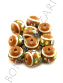 Plastik Şeker Boncuk - 12 mm Kahverengi (PL4210)