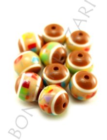 Plastik Şeker Boncuk - 12 mm Kahverengi (PL4223)