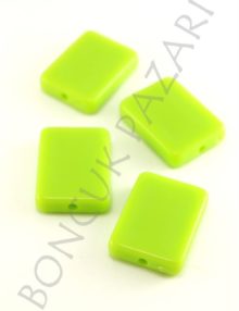 Plastik Düz Boncuk Açık Yeşil 6x19x25 mm (PL6404)