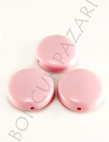 Plastik Düz Boncuk Pembe 7x28 mm (PL6606)
