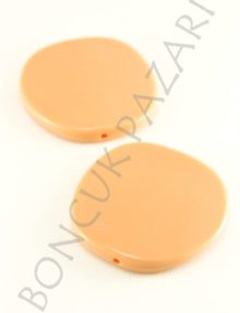 Plastik Düz Boncuk Turuncu 6x35x36 mm (PL6709)