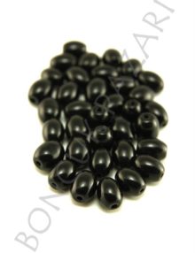 Cam Tesbih Boncuk 6x8 mm Siyah (TC5207)