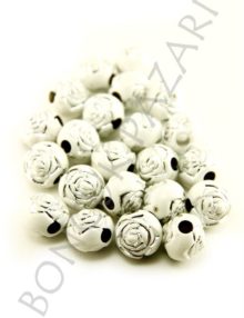 Plastik Tesbih Boncuk 9 mm Beyaz (TP5712)