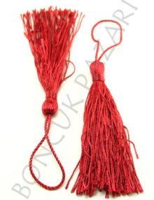 Uzun Polyester Püskül 8 cm - Kırmızı (UZPL001)