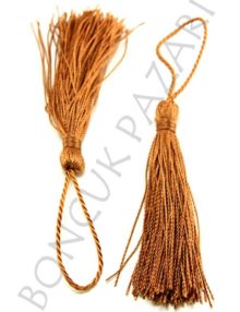 Uzun Polyester Püskül 8 cm - Kahverengi (UZPL006)