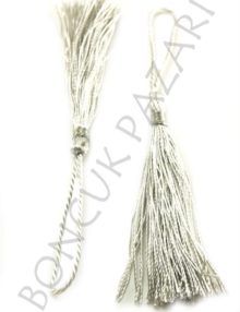 Uzun Polyester Püskül 8 cm - Gri (UZPL011)