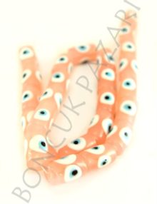 Silindir Cam Boncuk - Pembe 10x16 mm (CM5035)
