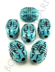 Plastik Takı Ara Malzemeleri - Mavi 15x23 mm (PLR3439M)