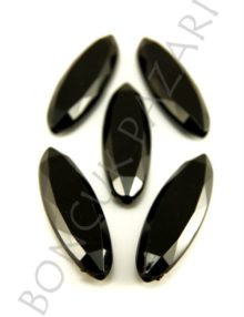 Plastik Düz Boncuk Siyah 11x33 mm (PLR5592S)