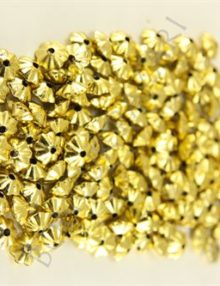 Plastik Takı Ara Malzemeleri - Altın 6x6 mm (PLRD623S)