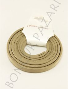 5x2 mm Dikdörtgen Deri İp Krem (DRK016)