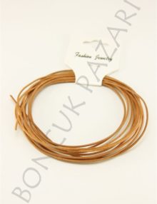 2.5 mm Yuvarlak Deri İp Ten Rengi (DRY039)